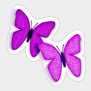 Purple Butterflies Sticker